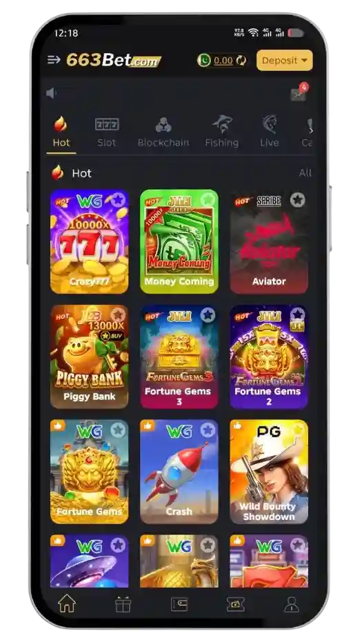 663BET Game Interface