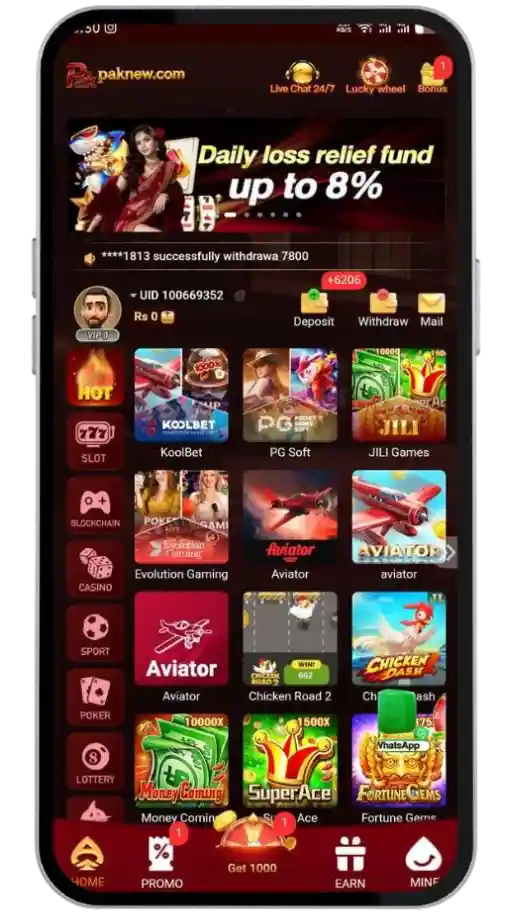 Paknew Game Interface