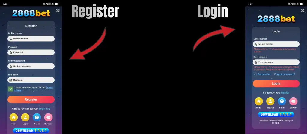 2888bet Game Register Login