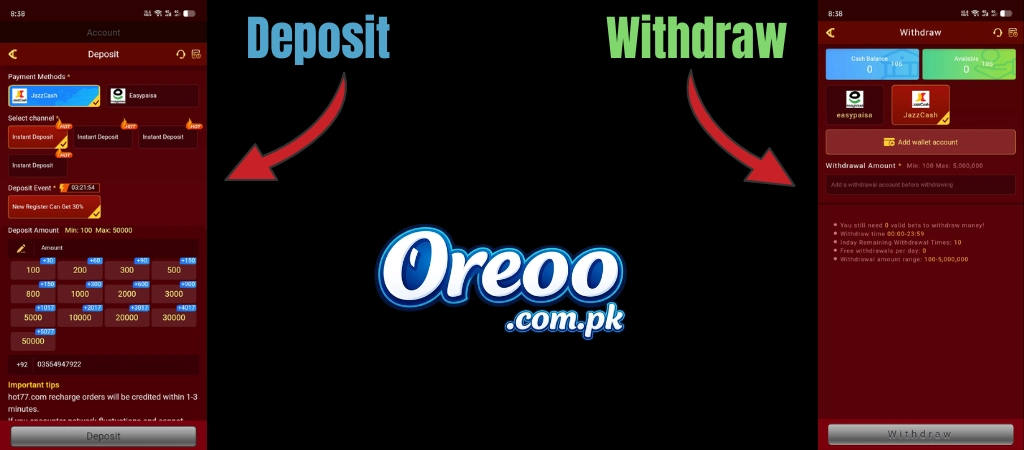 Hot77 Game Deposit Withdraw