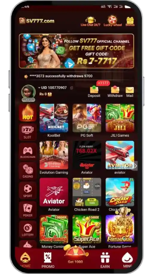 SV777 Game Interface