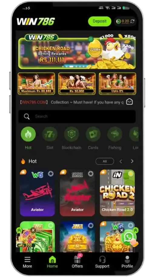 WIN786 Game Interface