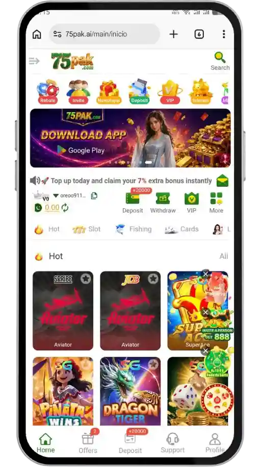 75PAK Game Interface